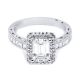 HT2517EC75X55 Tacori Crescent 18 Karat Engagement Ring