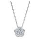 Gabriel Fashion 14 Karat Clustered Diamonds Necklace NK3840W44JJ