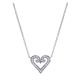 Gabriel Fashion Silver Eternal Love Heart Necklace NK4234SVJWS