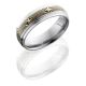 Lashbrook 7DGE13-M14KWSH Satin-Polish Titanium Mokume Gane Wedding Ring or Band