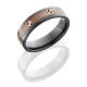 Lashbrook Z6F13-M14RSH Polish Zirconium Mokume Gane Wedding Ring or Band