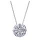 Gabriel Fashion 14 Karat Clustered Diamonds Necklace NK2300W44JJ