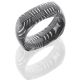 Lashbrook D8DSQBASKET Acid Damascus Steel Wedding Ring or Band