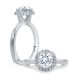 A.JAFFE Platinum Signature Engagement Ring MES672