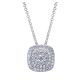 Gabriel Fashion 14 Karat Clustered Diamonds Necklace NK3584W45JJ