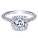 Gabriel 14 Karat Contemporary Engagement Ring ER8152W44JJ