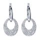 Gabriel Fashion 14 Karat Pave Drop Earrings EG11177W45JJ