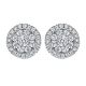 Gabriel Fashion 14 Karat Clustered Diamonds Stud Earrings EG11714W44JJ
