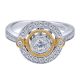 Gabriel Fashion 14 Karat Two-Tone Victorian Ladies' Ring LR4761M44JJ