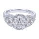Gabriel Fashion 14 Karat Clustered Diamonds Ladies' Ring LR5374W44JJ