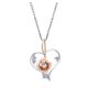 Gabriel Fashion 14 Karat Two-Tone Floral Heart Necklace NK1859T45JJ