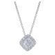 Gabriel Fashion 14 Karat Clustered Diamonds Necklace NK4460W45JJ