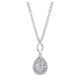 Gabriel Fashion 14 Karat Clustered Diamonds Necklace NK3896W44JJ