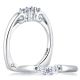 A.JAFFE Art Deco Collection 14 Karat Diamond Wedding Ring MRS237 / 25