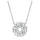 Gabriel Fashion Silver Blossoming Heart Necklace NK4008SV5JJ