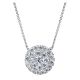 Gabriel Fashion 14 Karat Clustered Diamonds Necklace NK3790W45JJ