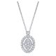 Gabriel Fashion 14 Karat Clustered Diamonds Necklace NK4453W45JJ