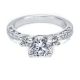 Tacori Platinum Crescent Silhouette Engagement Ring HT2259LG12