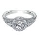 Gabriel 14 Karat Contemporary Engagement Ring ER96408W44JJ