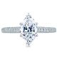 HT2546MQ10x5 Platinum Tacori Petite Crescent Engagement Ring