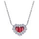 Gabriel Fashion 14 Karat Eternal Love Heart Necklace NK1002W44RA
