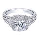 Gabriel 14 Karat Contemporary Engagement Ring ER11760R4W44JJ