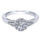 Gabriel 14 Karat Contemporary Engagement Ring ER910224W44JJ