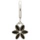 Endless Jewelry Black Enamel Flower Drop Sterling Silver Charm 43269-2