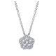 Gabriel Fashion 14 Karat Clustered Diamonds Necklace NK3094W44JJ