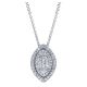 Gabriel Fashion 14 Karat Clustered Diamonds Necklace NK3646W44JJ