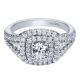 Gabriel 14 Karat Contemporary Engagement Ring ER910147W44JJ