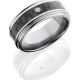 Lashbrook C9REF14-CFDIA.03B Polish Titanium Carbon Fiber Wedding Ring or Band