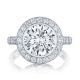 HT2614RD10 Platinum Tacori RoyalT Engagement Ring