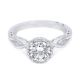 Simply Tacori Platinum Diamond Solitaire Engagement Ring 52RD65
