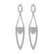 Gabriel Fashion 14 Karat Pave Drop Earrings EG11179W45JJ
