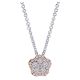 Gabriel Fashion 14 Karat Two-Tone Clustered Diamonds Necklace NK3094T44JJ