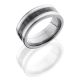 Lashbrook C8F1321-CFSS Satin Titanium Carbon Fiber Wedding Ring or Band