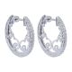 Gabriel Fashion 14 Karat Hoops Fancy Earrings EG12087W45JJ