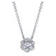 Gabriel Fashion 14 Karat Clustered Diamonds Necklace NK3035W44JJ
