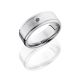 Lashbrook CC8FGE15-SSBLKDIA.03F Satin-Polish Cobalt Chrome Wedding Ring or Band