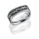 Lashbrook CC8FGESQ/LCVANTLER SATIN-POLISH-BLACK E-COAT Cobalt Chrome Wedding Ring or Band