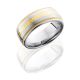 Lashbrook CC9D1221W-14KY14KYUMIL Hammer Inlay-Satin Cobalt Chrome Wedding Ring or Band