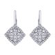 Gabriel Fashion 14 Karat Clustered Diamonds Leverback Earrings EG10885W44JJ