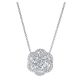Gabriel Fashion 14 Karat Clustered Diamonds Necklace NK4107W44JJ