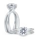 A.JAFFE Platinum Signature Engagement Ring MES675