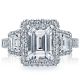 HT2527EC85X65 Platinum Tacori Blooming Beauties Engagement Ring