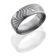 Lashbrook D8DFLATTWIST Polish Damascus Steel Wedding Ring or Band