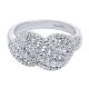 Gabriel Fashion 14 Karat Clustered Diamonds Ladies' Ring LR4977W44JJ