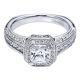 Gabriel 14 Karat Victorian Engagement Ring ER6229W44JJ