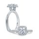 A.JAFFE 18 Karat Signature Engagement Ring MES671